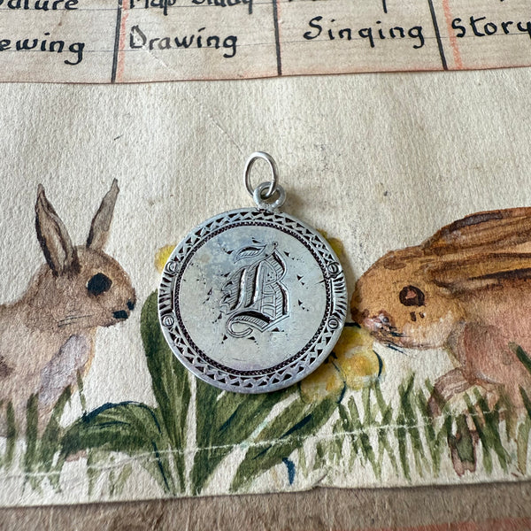Victorian B Love Token Charm