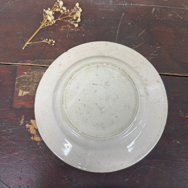 Victorian 1880s Dog & Girl Transfer Plate