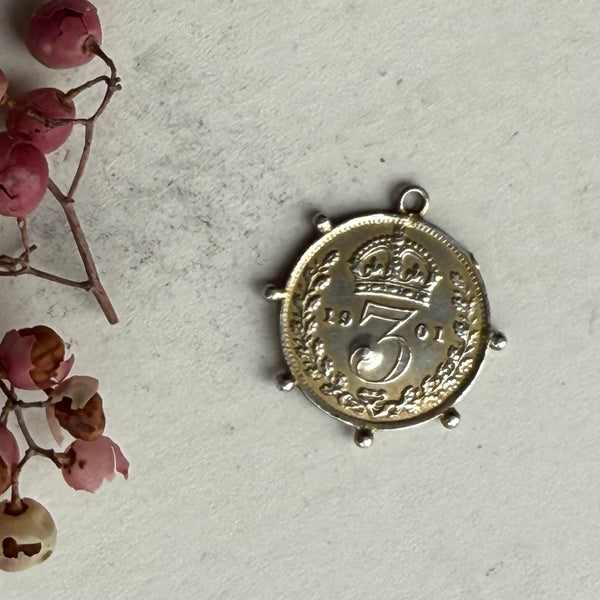 Victorian Gem Stone Love Token Charm