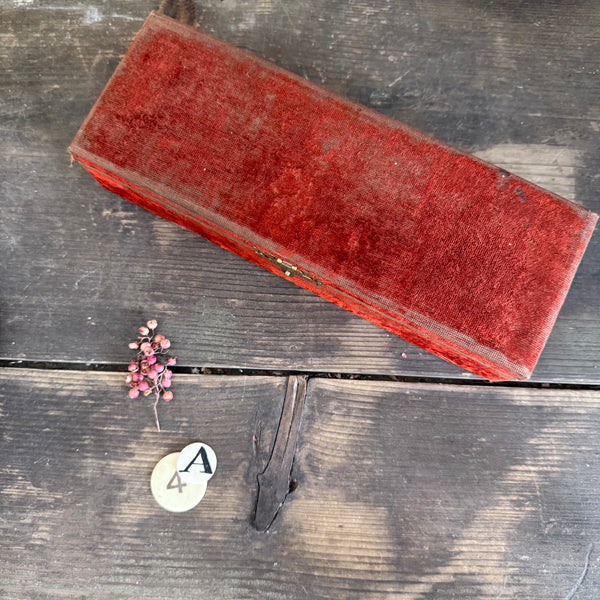 Antique Red Velvet Box