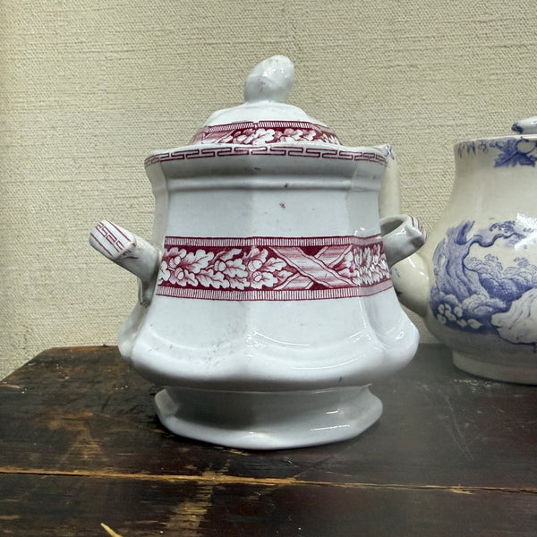 Victorian Transfer Ceramic Pots