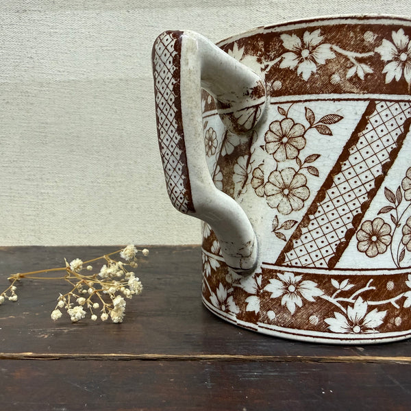 Antique Transfer Floral Cup