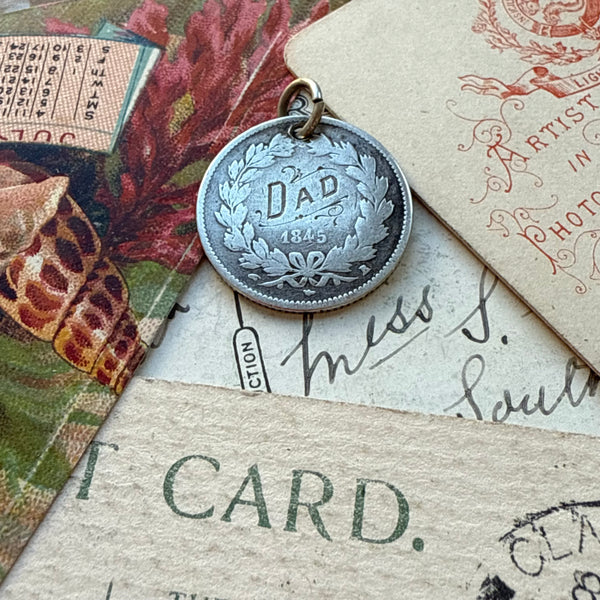 Victorian Dad Love Token Charm