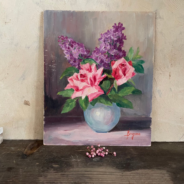 Vintage French Flower Painting