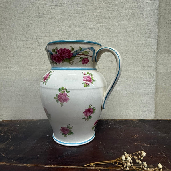 Beautiful Antique Rose Transfer Jug