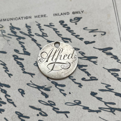 Victorian Alfred Love Token Charm