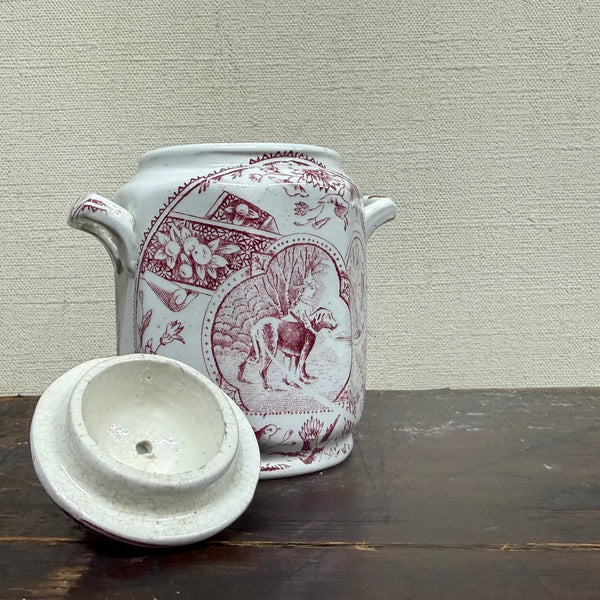 Victorian Transfer Ceramic Pots
