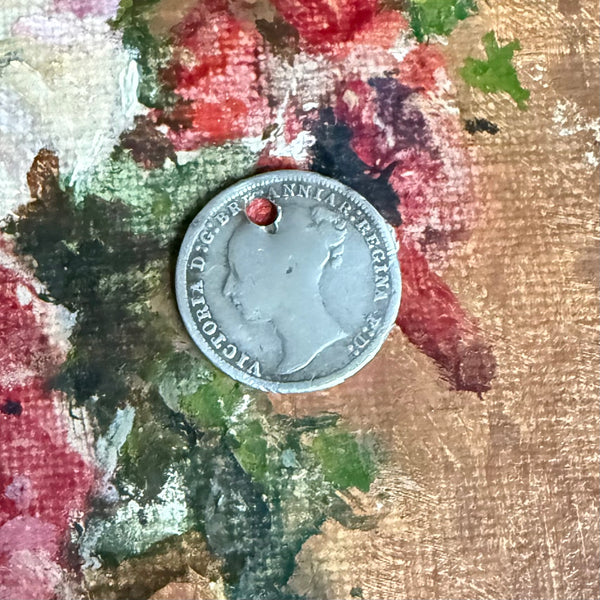 Victorian B Love Token Charm