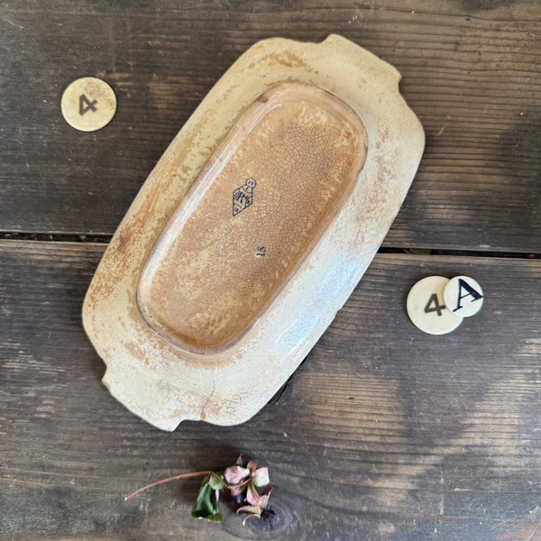 Antique Stained Rectangle Dish
