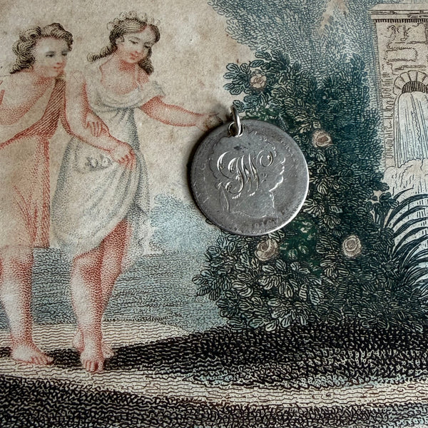 Victorian JW Love Token Charm