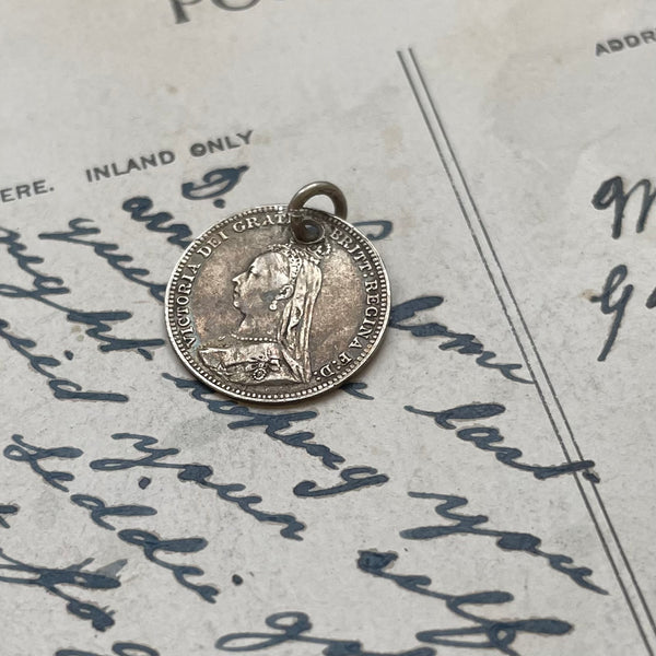 Victorian Dog Love Token Charm