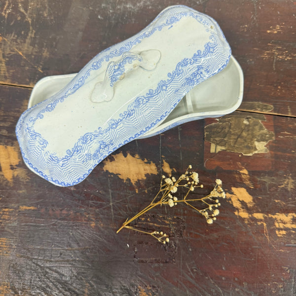Antique Victorian Delicate Floral Tooth Brush Dish