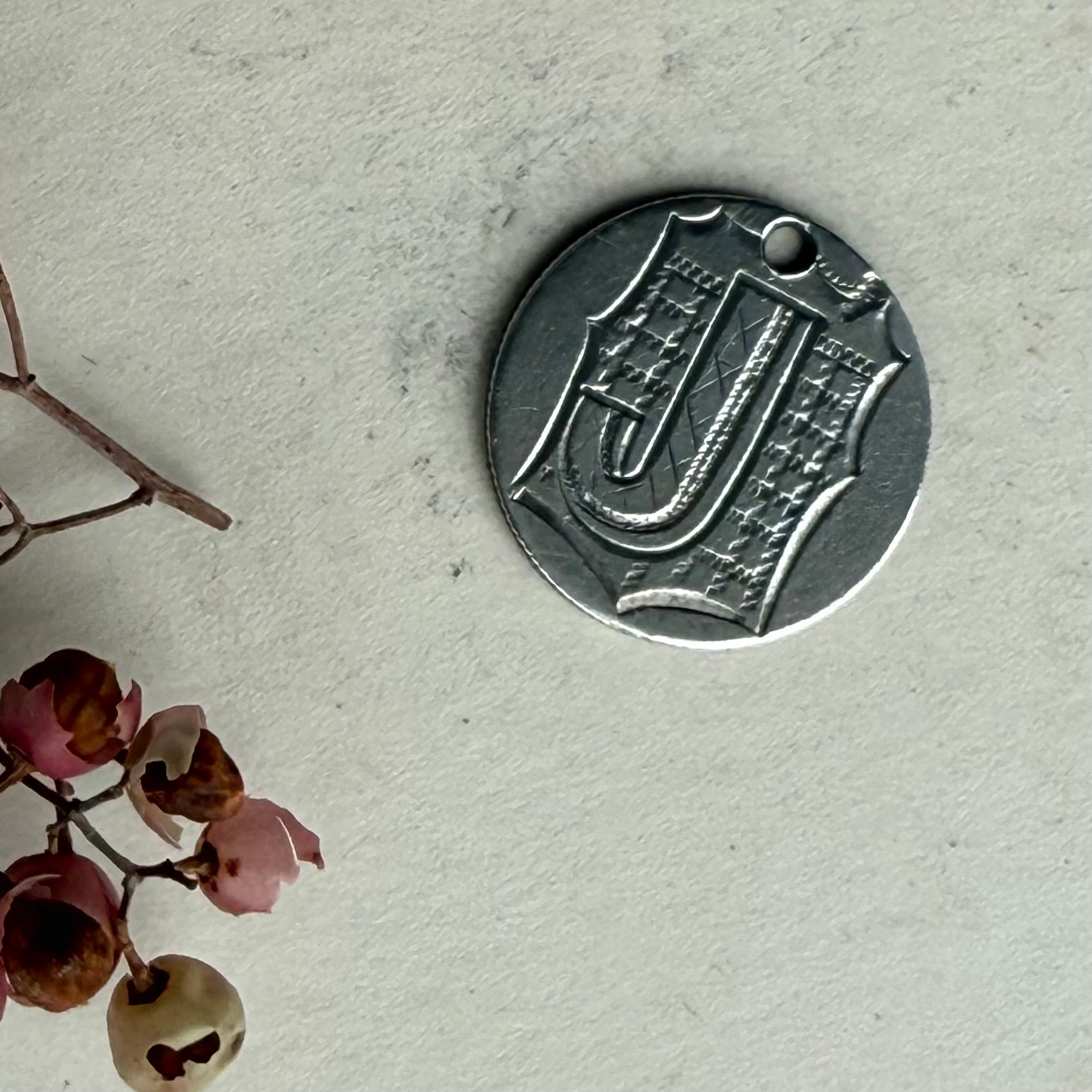 Victorian J Love Token Charm