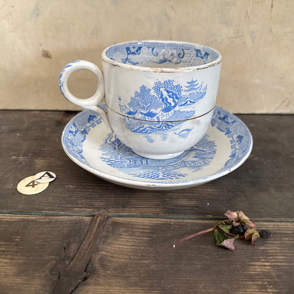 Antique Large Tea cup & Saucer