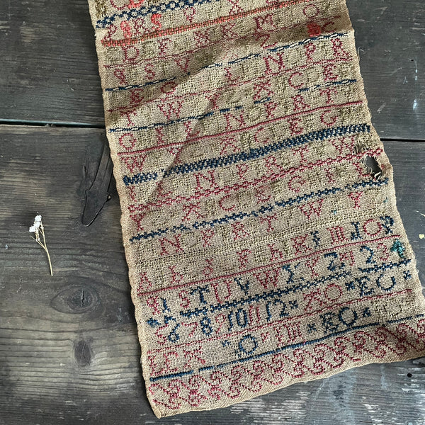 Antique Long Victorian Sampler