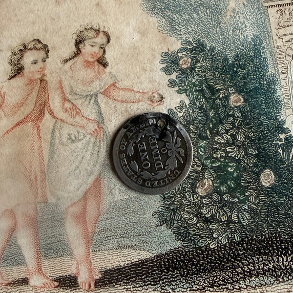 Victorian M Love Token Charm