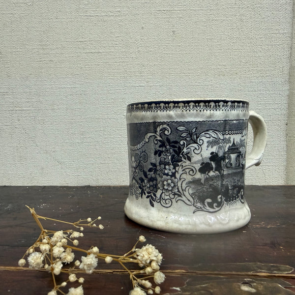 Antique Black & White Transfer Cup