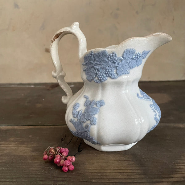 Crisp Vintage White with Blue Jug