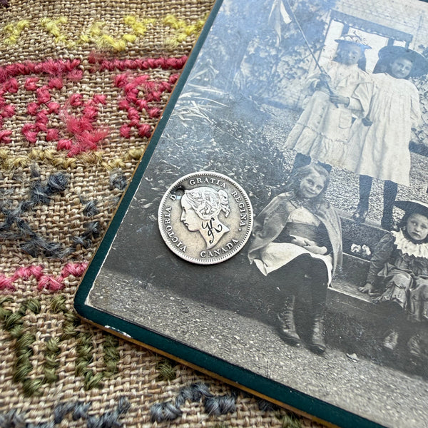 Victorian K Love Token Charm
