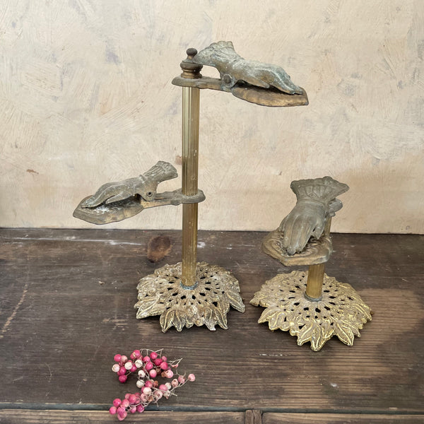 Antique Brass Stand Hand Paper Clips