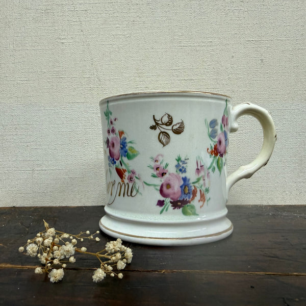 Antique Victorian Remember Me Transfer Cup