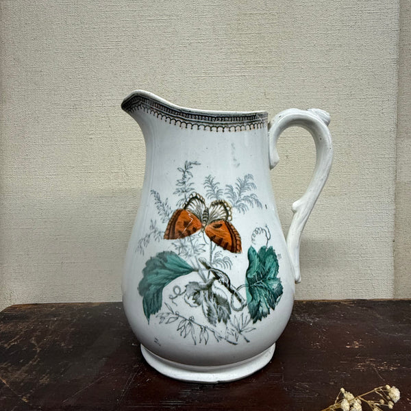 Beautiful Antique Butterfly Transfer Jug