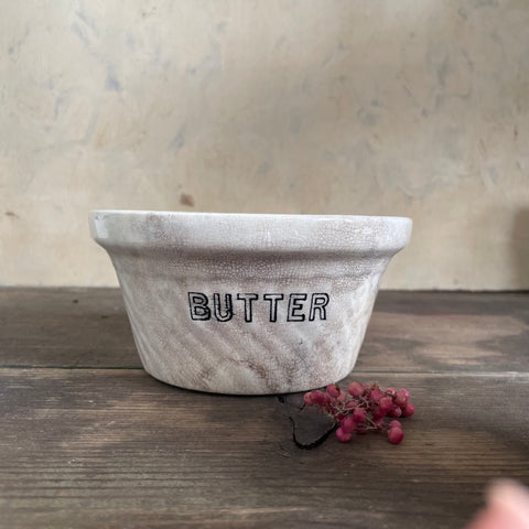 Crazed Victorian Butter Dish
