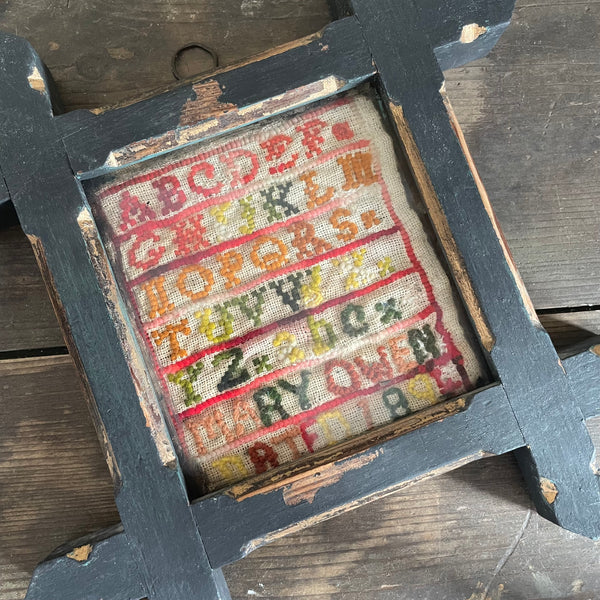 Antique Framed Victorian Sampler