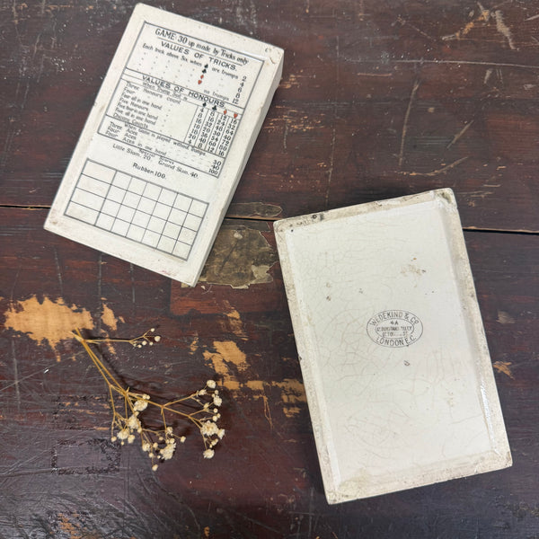 Rare Antique Ceramic Memoranda Block