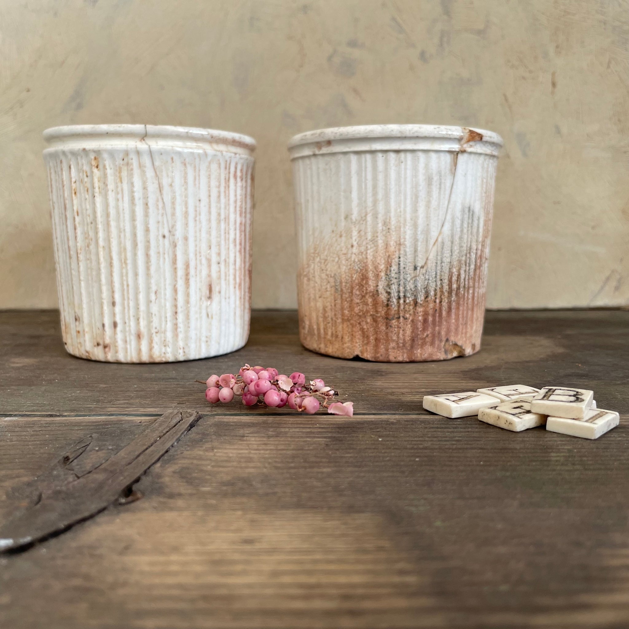 Victorian Ribbed Plain Pots