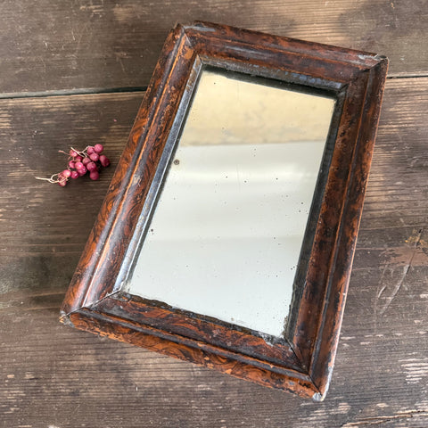Antique Wood Framed Mirror