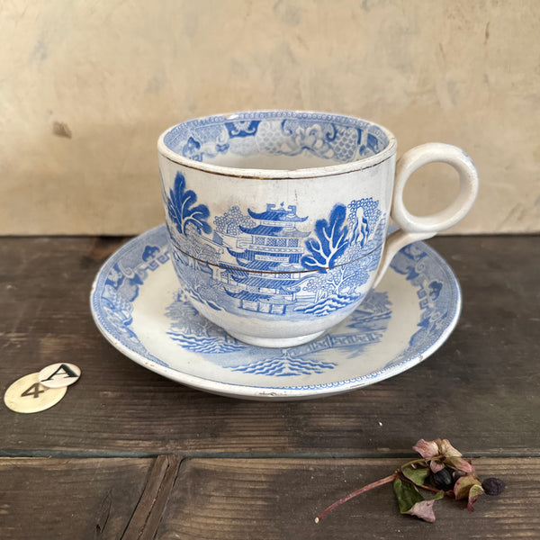 Antique Large Tea cup & Saucer