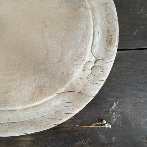 Antique Worn Floral Bread board
