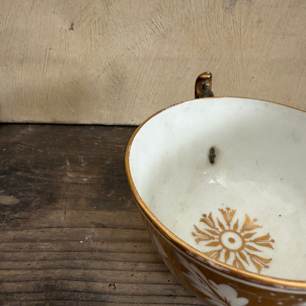 Pretty Staple Repair Antique Cup