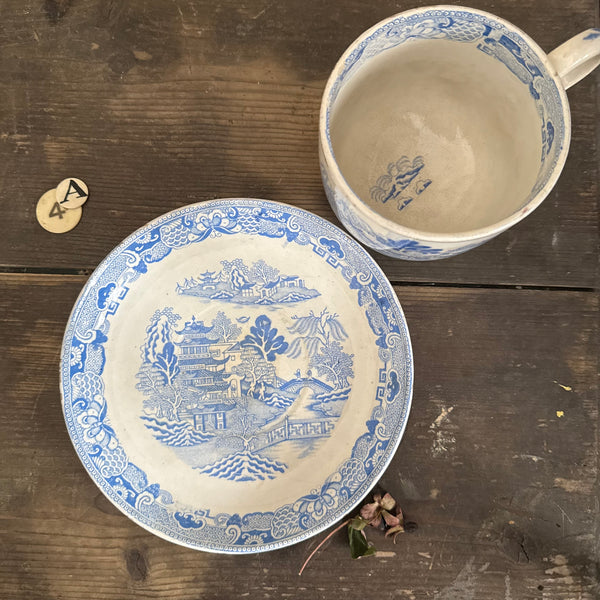 Antique Large Tea cup & Saucer