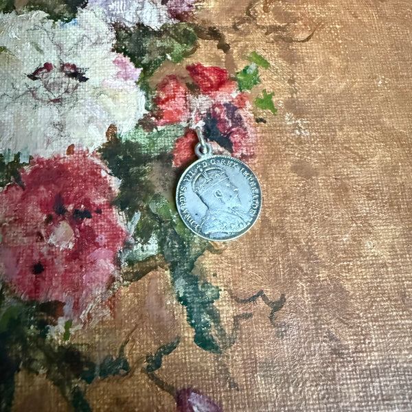 Victorian R Love Token Charm