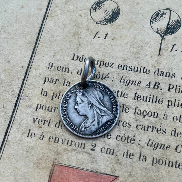 Victorian BW Love Token Charm