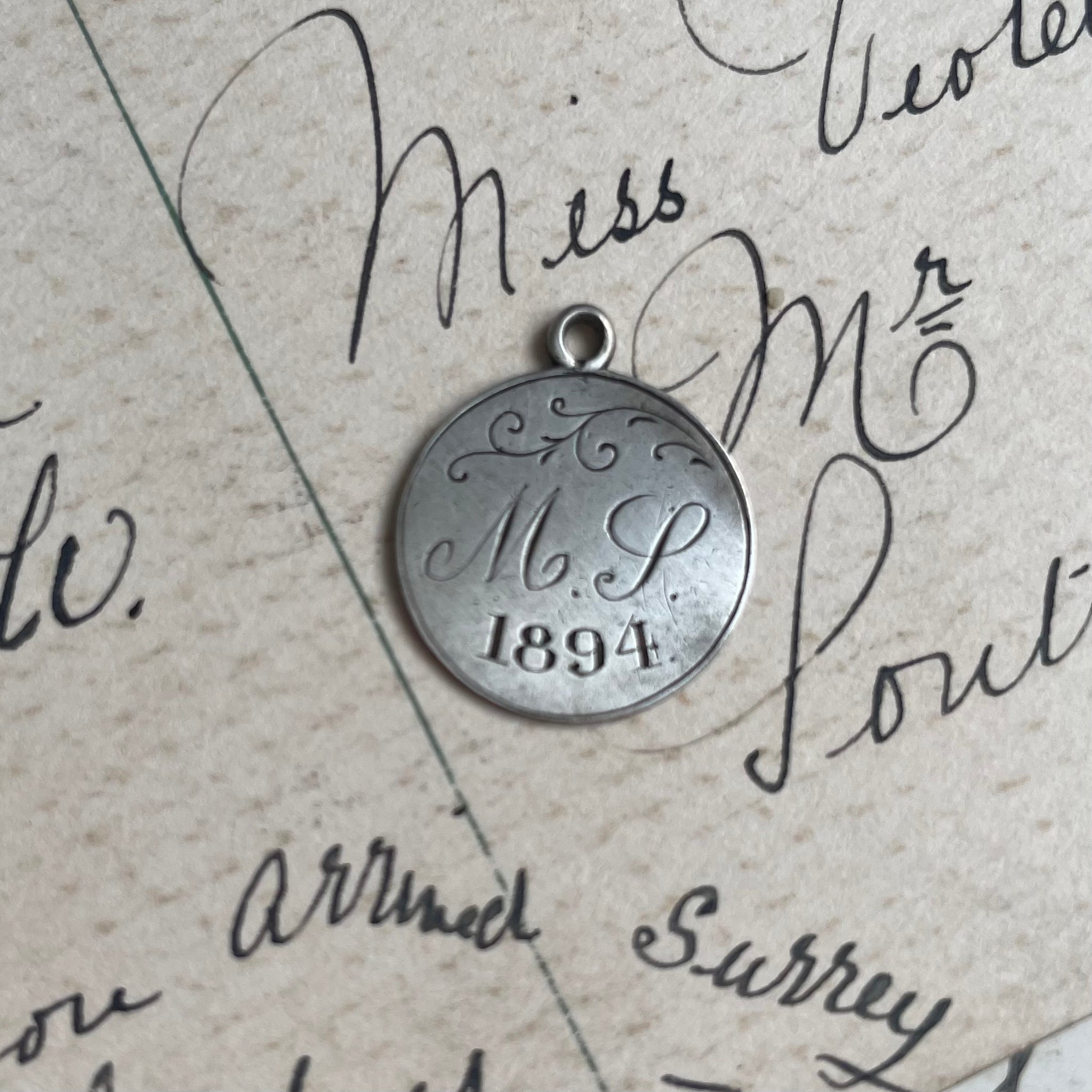 Victorian MS 1894 Love Token Charm