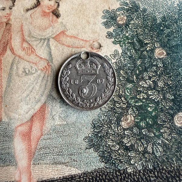 Victorian Gem Inset Love Token Charm