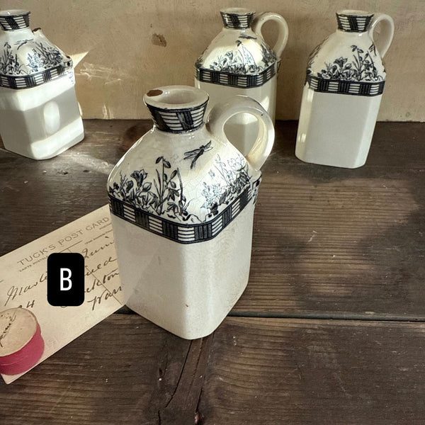 Antique Victorian Transfer Pots