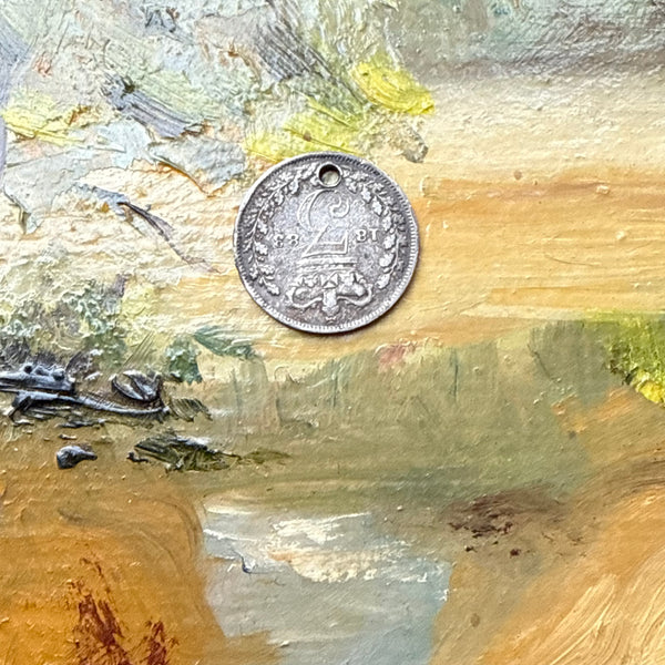 Victorian G Love Token Charm