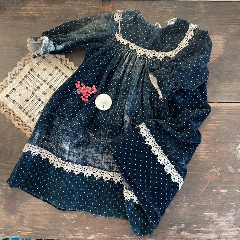 Antique Velvet Dolls Dress