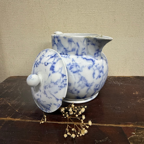 Beautiful Antique Marble Transfer Jug with Lid