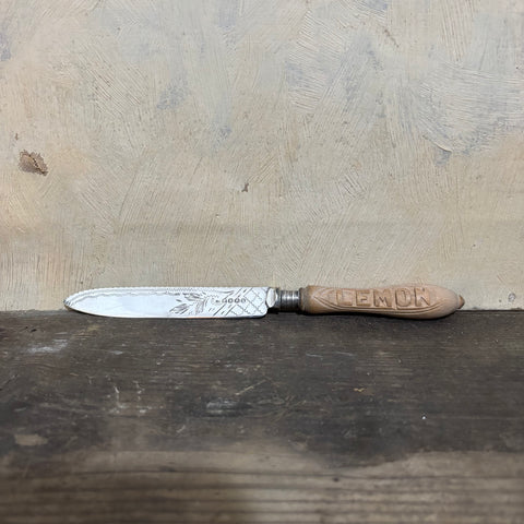 Antique Lemon Carved Handle Knife