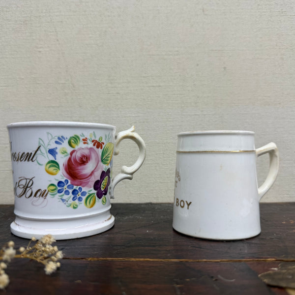 Edwardian Gold Writing 'For a Good Boy' Cup