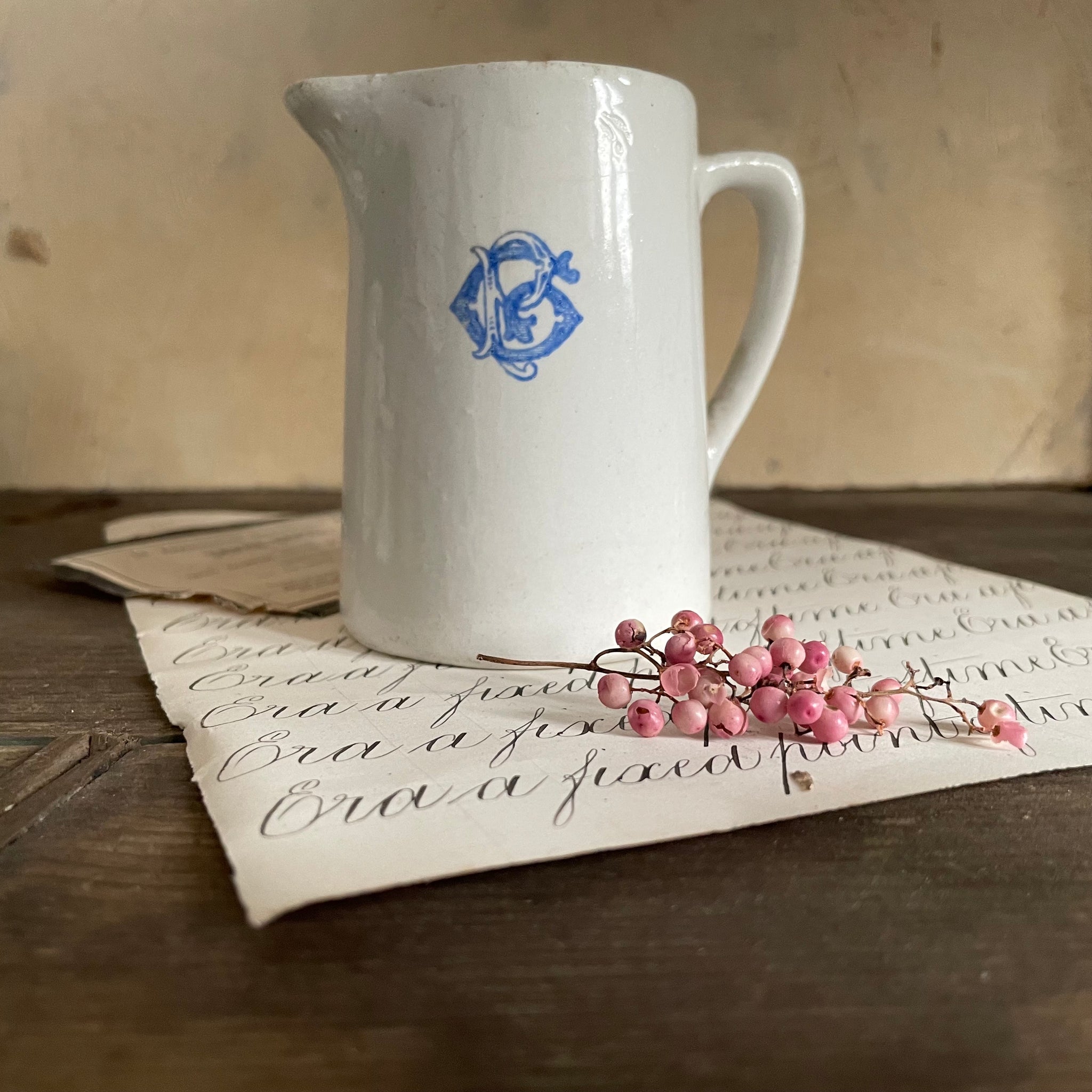 Antique Monogrammed Jug