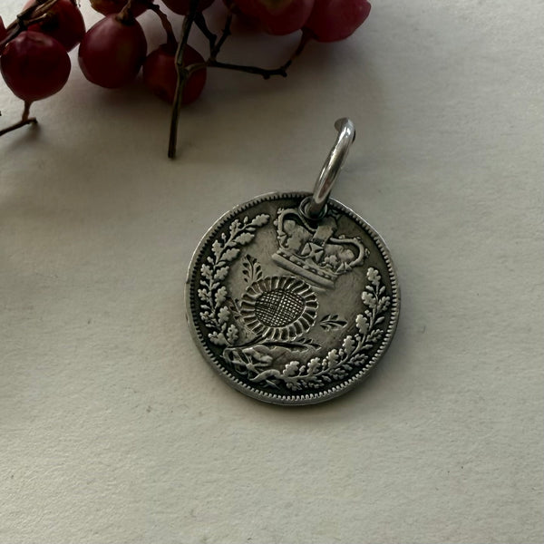 Victorian Sunflower Love Token Charm
