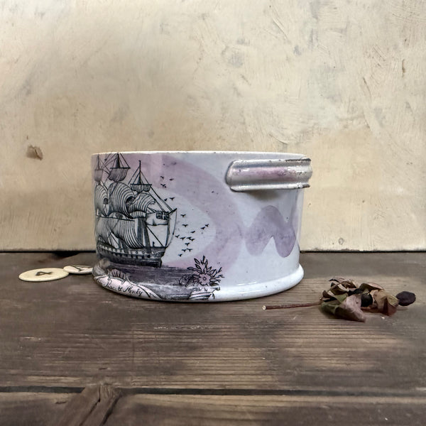 Antique 1860 Sunderland Lustre Butter Dish