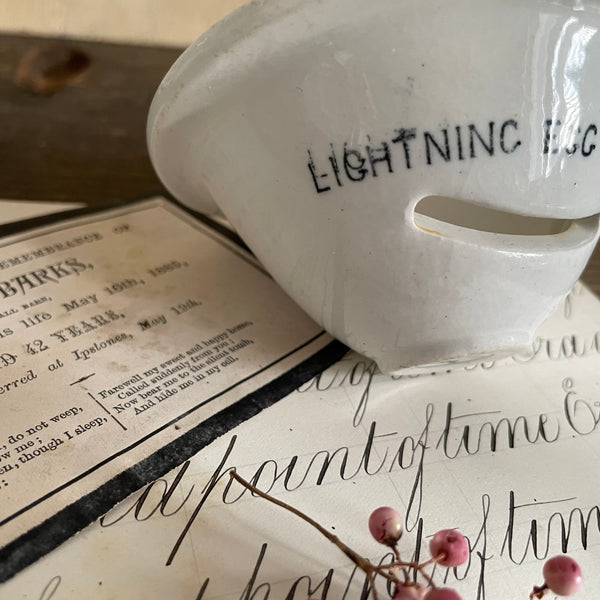 Antique Lightening Egg Separator