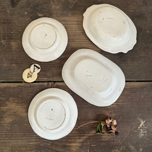 Antique Purple Transfer Childs Plates